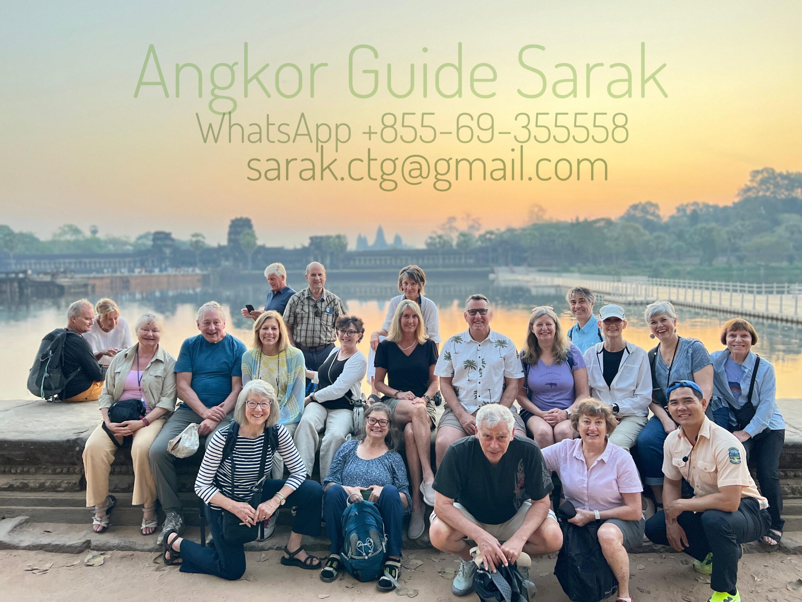 Experience the magical sunrise over Angkor Wat with a group of fellow travelers and capture unforgettable views of Cambodia’s iconic temple reflected in the morning light.